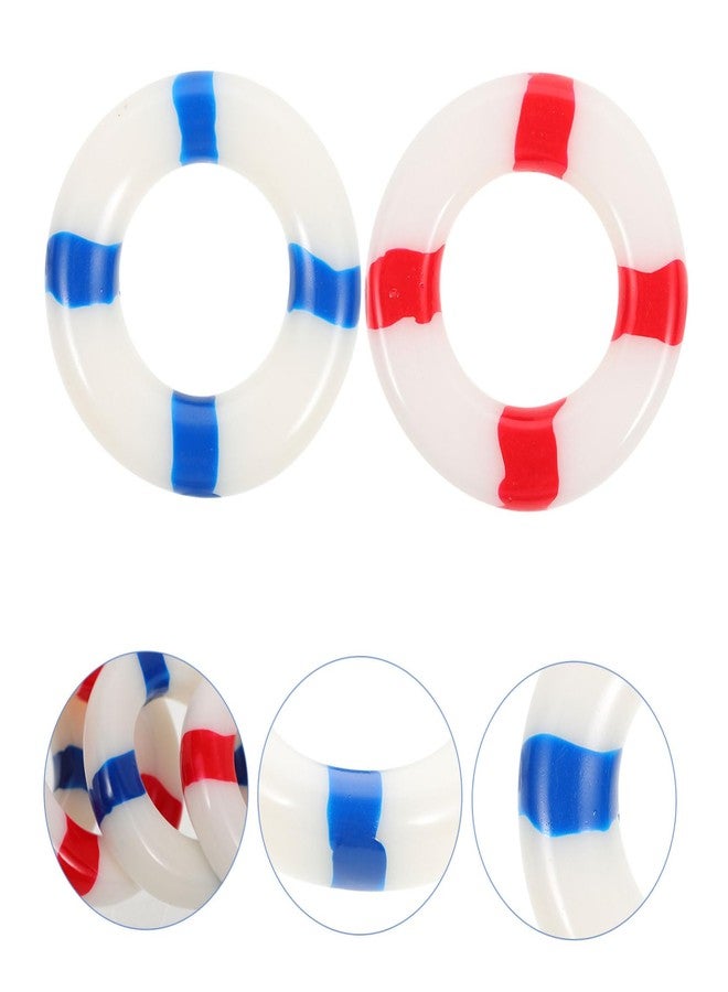 SUPVOX 10Pcs Miniature Life Preserver Float Charms Resin Nautical Decor Swim Ring Buoy for Dollhouse Micro Landscape Beach Theme Party Decoration - Image 3